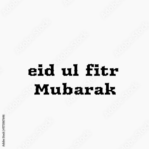 Happy eid al-fitr mubarak horizontal banner vector flat design photo