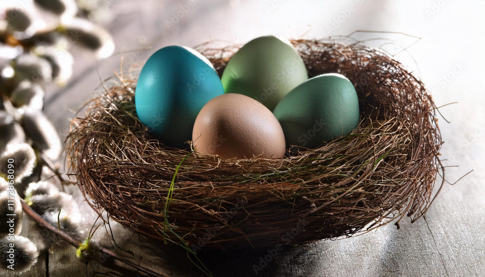 easter nest with shade eggs easter nest with shade eggs