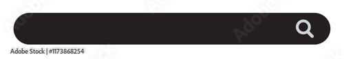 Simple search bar as part of user interface design. Vector illustration.	