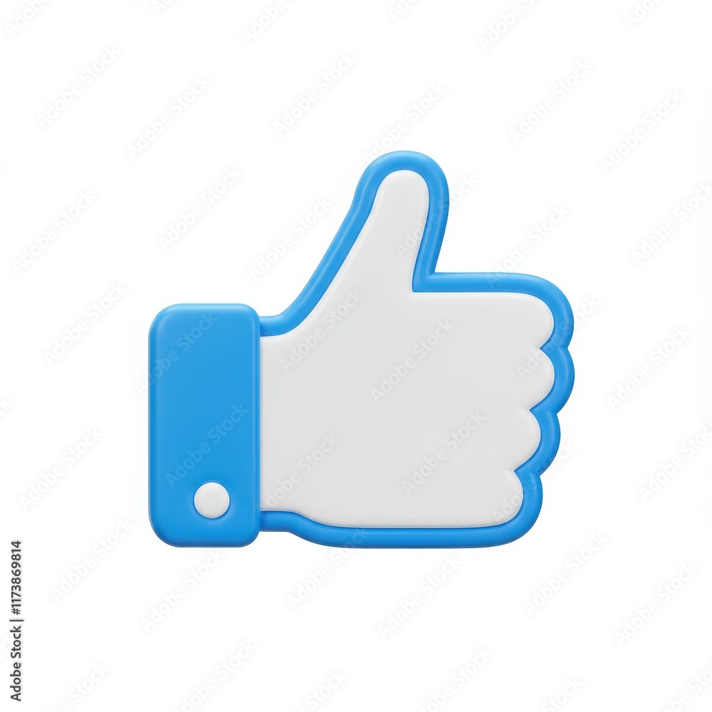 3D thumb up icon isolated on white background 3D thumb up icon isolated on white background