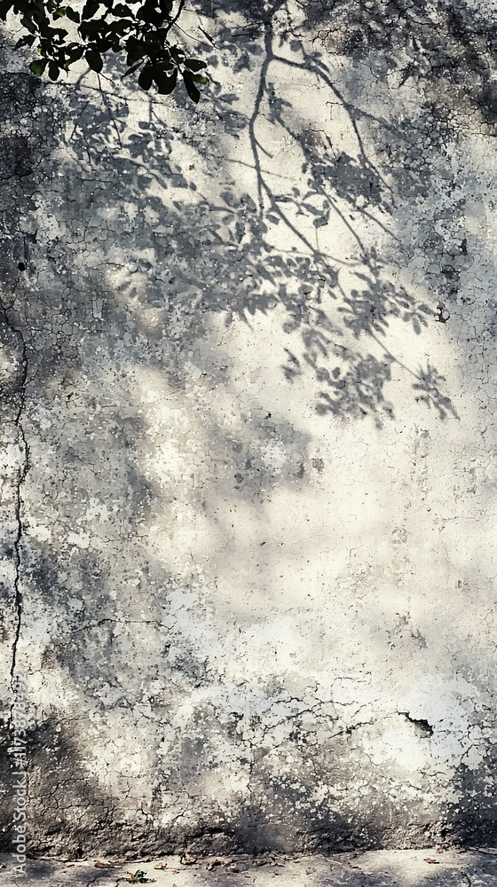 Wall texture with tree shadows. Wall texture with tree shadows.