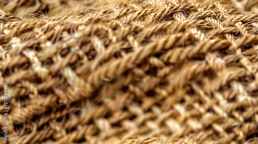 Fototapeta premium A detailed woven texture in rich coffee colors highlights an organic feel, perfect for designs needing earthy warmth and a cozy ambiance in various applications