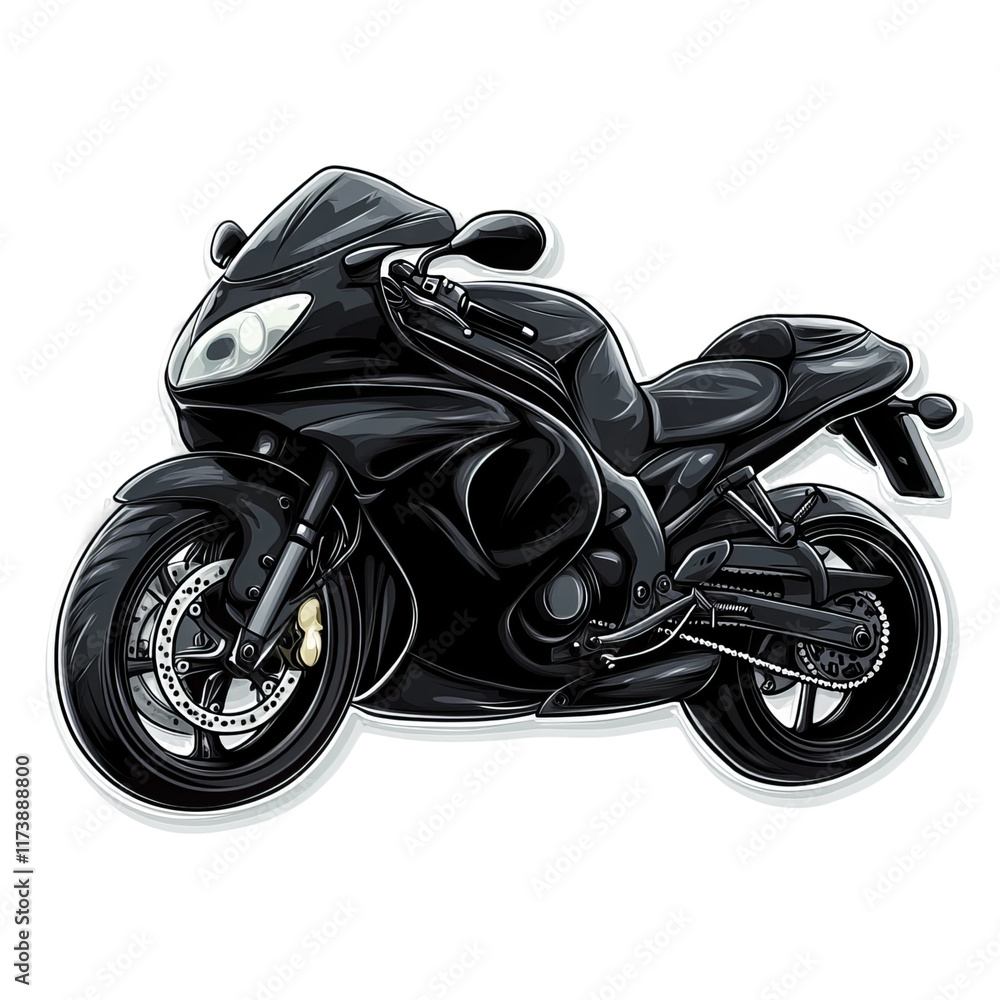 Speed Machine: A sleek, black motorcycle, embodying power and style, stands poised as a symbol of freedom and adventure, ready to dominate the open road. Speed Machine: A sleek, black motorcycle, embodying power and style, stands poised as a symbol of freedom and adventure, ready to dominate the open road.