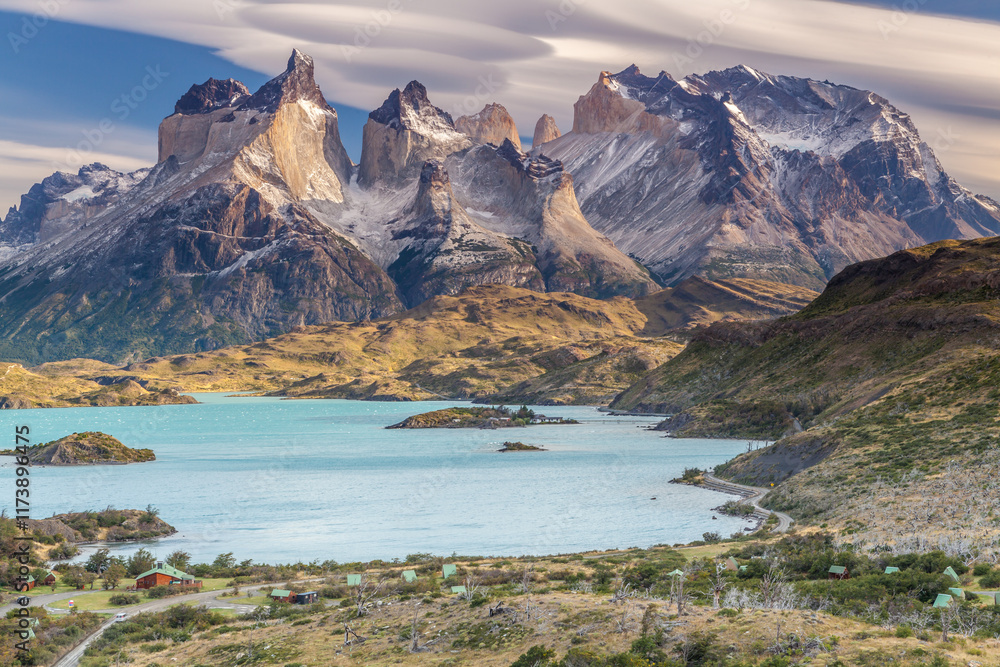 Nice view of Torres Del Paine National Park, Chile.