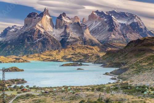 Obraz na płótnie Nice view of Torres Del Paine National Park, Chile. w salonie