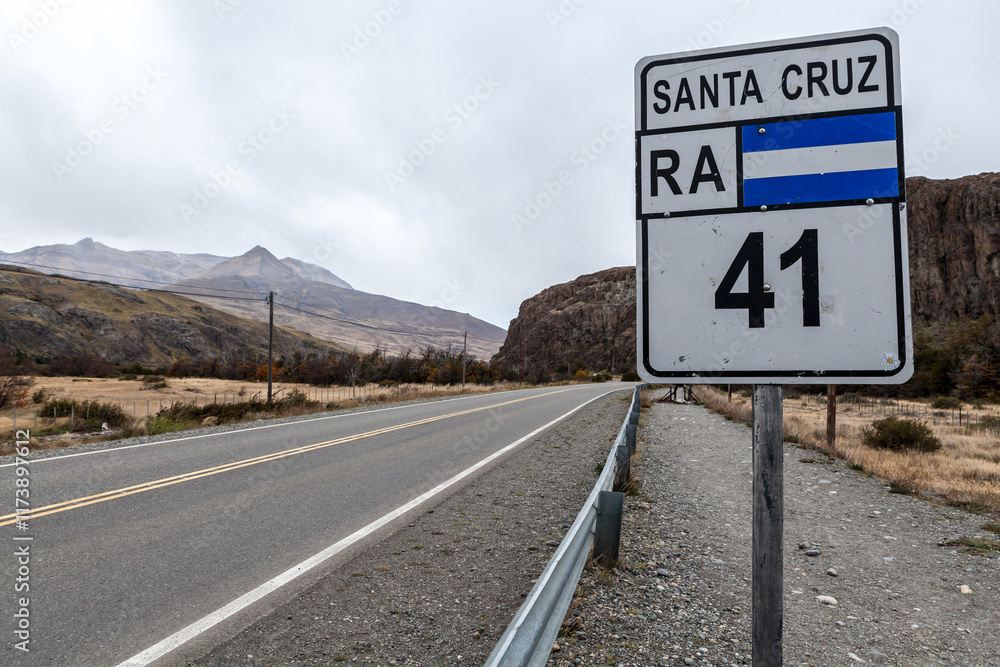 Nice view of the road through Argentinian Patagonia.