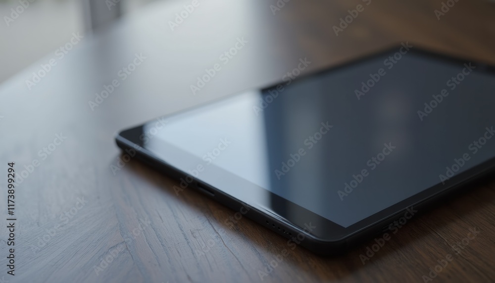 Close-up of a tablet mockup on a desk, no people, sharp photorealistic details, subtle shadows, neutral background with copy space Close-up of a tablet mockup on a desk, no people, sharp photorealistic details, subtle shadows, neutral background with copy space