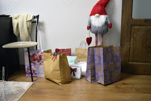 santa claus in a mall