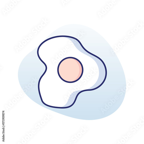 Fried Egg vector icon