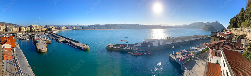 Obraz premium donostia san sebastian puerto y aquarium vista panorámica IMG_9456-as25