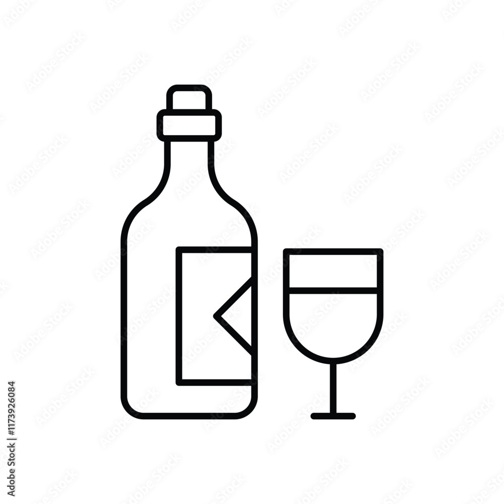 Wine vector icon Wine vector icon