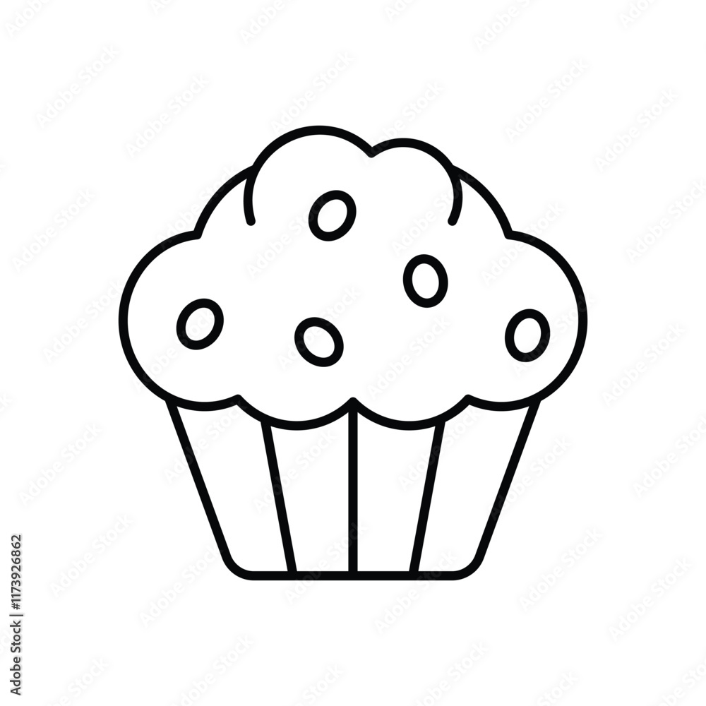 Muffin vector icon Muffin vector icon