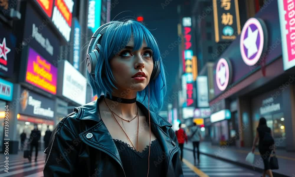 Cyberpunk Fashion in Neon City Nights Cyberpunk Fashion in Neon City Nights