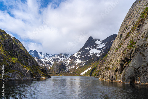 Trollfjord, Lofoten Islands, Norway photo