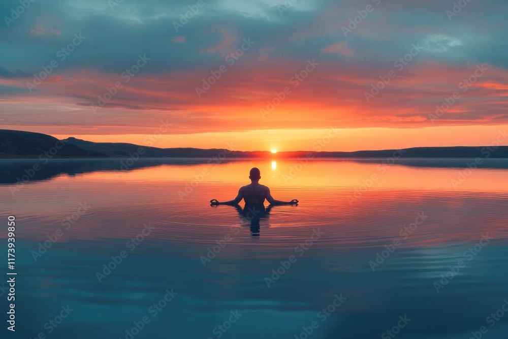 Senior Women Enjoying Cold Water Swimming at Sunset by the Lakeside Senior Women Enjoying Cold Water Swimming at Sunset by the Lakeside