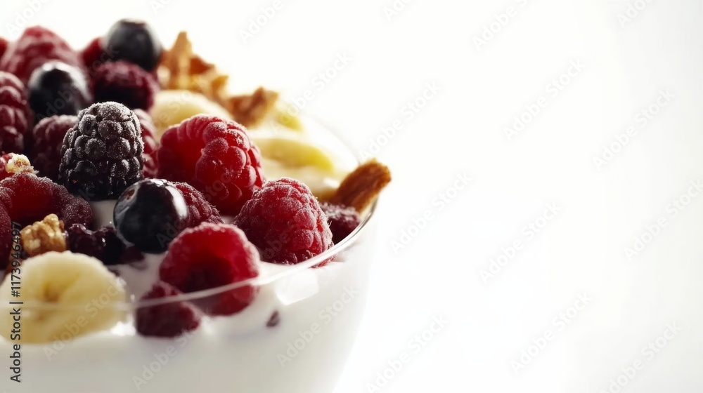 Fresh Fruit Bowl on a Clean White Background Fresh Fruit Bowl on a Clean White Background