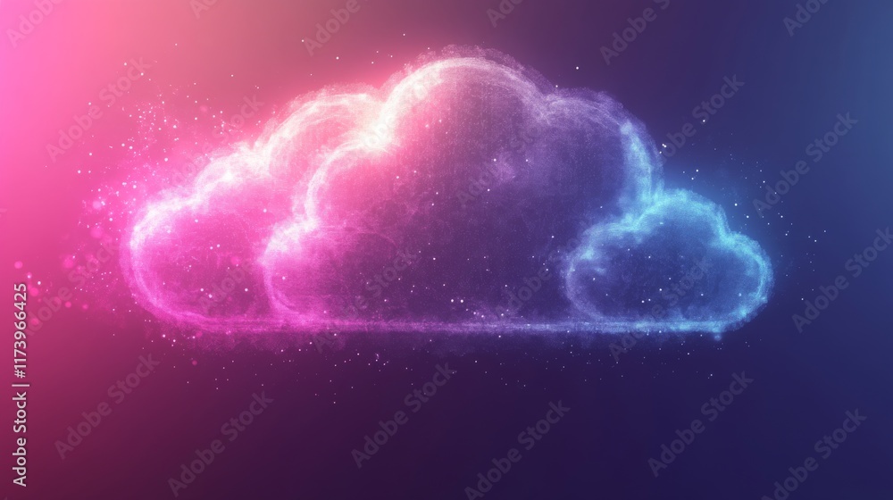 Vibrant Cloud Computing Technology Concept Vibrant Cloud Computing Technology Concept