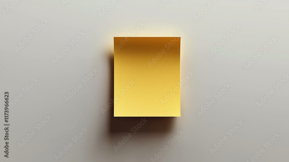 Single yellow sticky note on a light gray background. Single yellow sticky note on a light gray background.