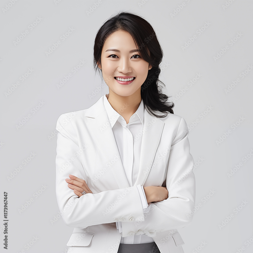 portrait of a smiling asian business woman