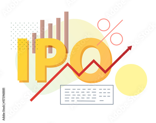 IPO Initial Public Offering - Stock Illustration
