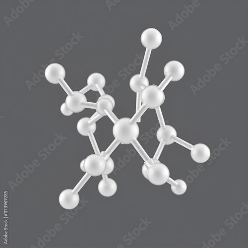 Octafluoropropane perfluorocarbon molecule. 3D rendering. photo