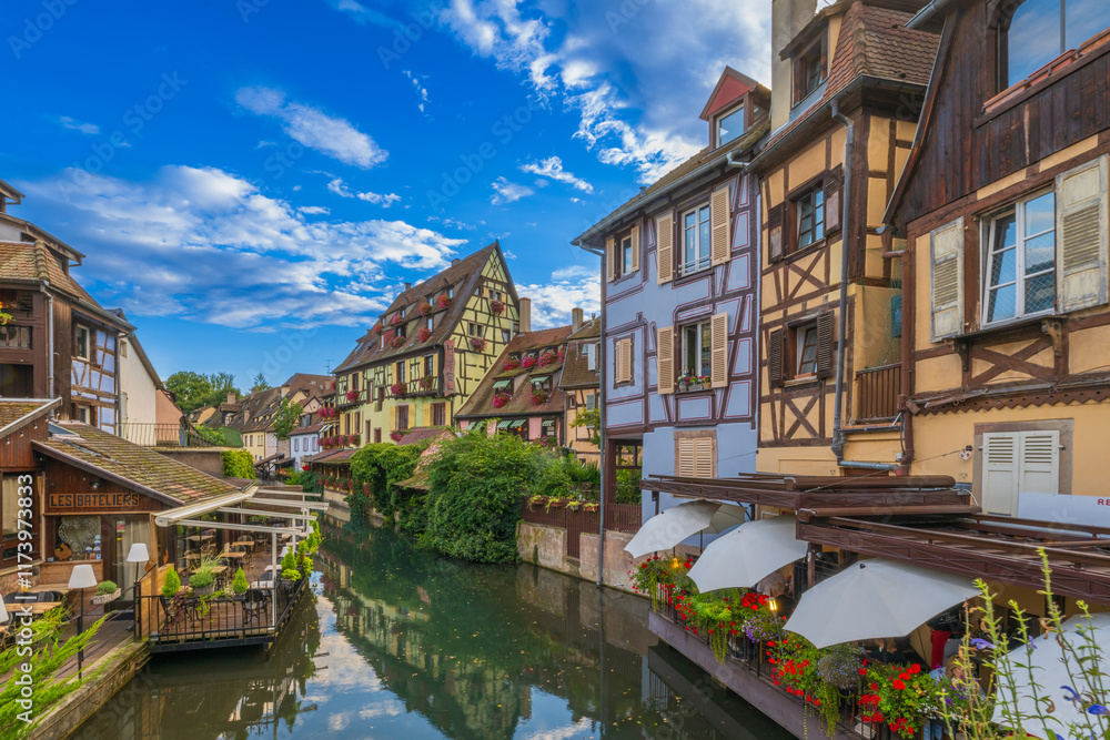 Naklejka premium Colmar is a city and commune in the Haut-Rhin department and Alsace region of north-eastern France.