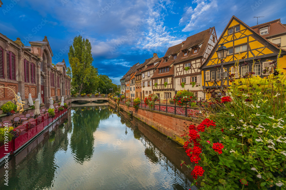 Naklejka premium Colmar is a city and commune in the Haut-Rhin department and Alsace region of north-eastern France.