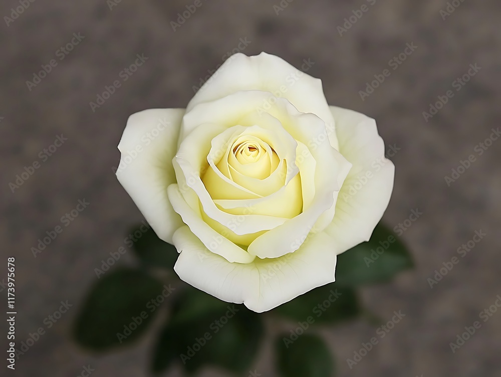 White rose in bloom, closeup view. White rose in bloom, closeup view.