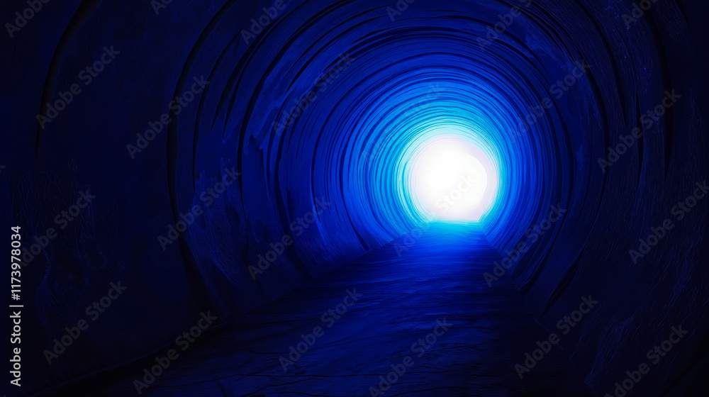 A dark tunnel with a bright light at the end of it A dark tunnel with a bright light at the end of it