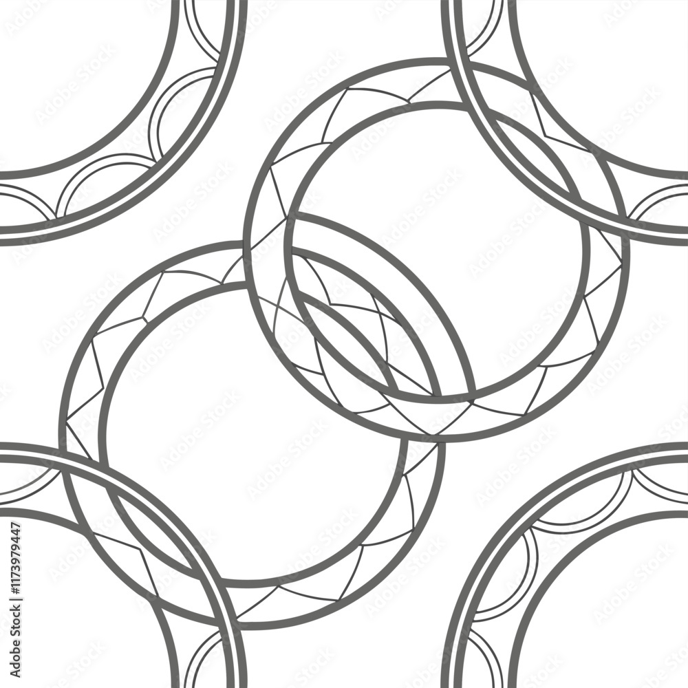 Interwoven rings creating a seamless pattern Illustrator Artwork Interwoven rings creating a seamless pattern Illustrator Artwork