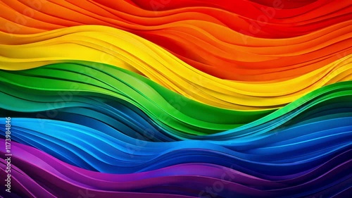 Background with abstract colorful waves.Colorful or rainbow background.Rainbow flag,LGBT pride flag or gay pride flag.Generative AI