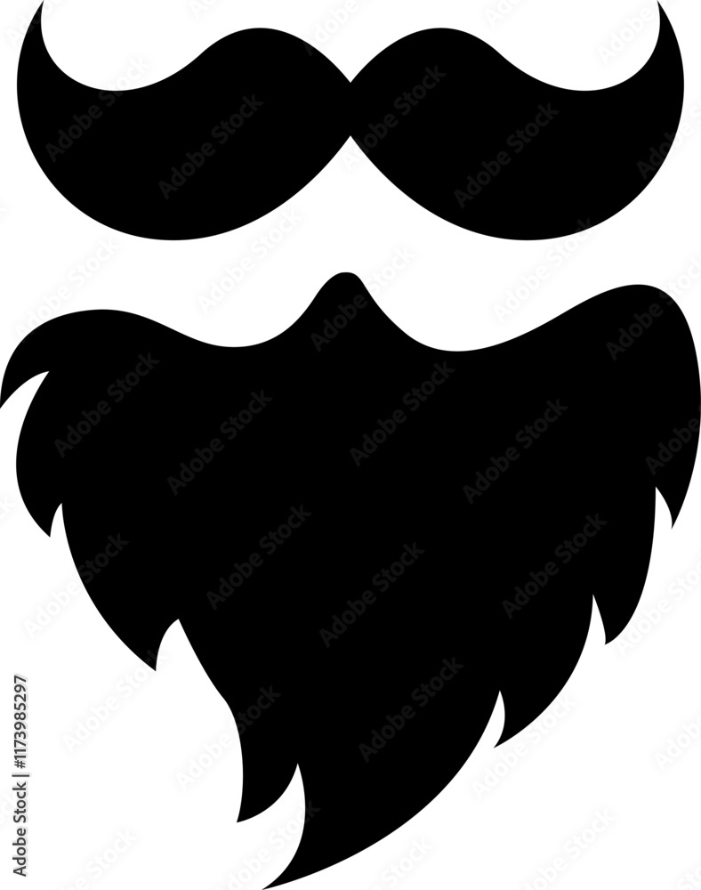 Vector hipster elements hat glasses beard and mustache Vector hipster elements hat glasses beard and mustache