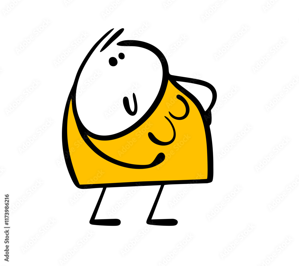 Obraz premium Satisfied pregnant woman walks down the street. Vector illustration of an expectant mother and a huge belly leading a healthy lifestyle. Isolated cartoon character on white background.