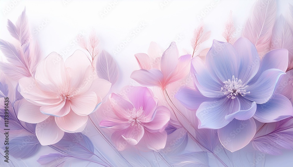 Soft pastel blooms & feathers create a dreamy floral arrangement. Soft pastel blooms & feathers create a dreamy floral arrangement.