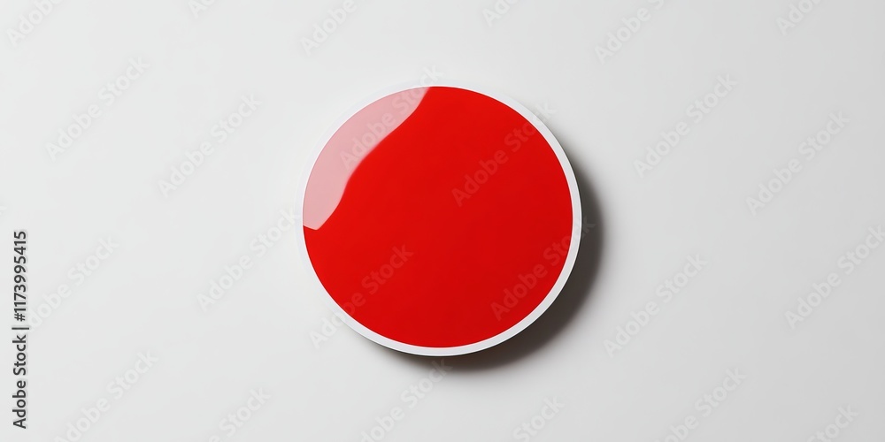 A blank curled sticker mockup featuring a circular label design 3D rendering for templates A blank curled sticker mockup featuring a circular label design 3D rendering for templates