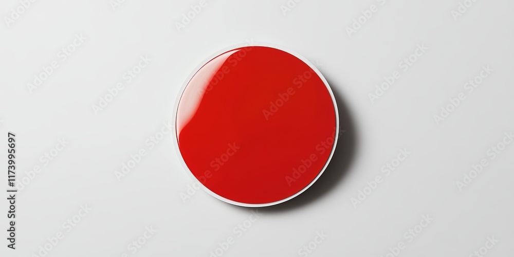 A blank curled sticker mockup featuring a circular label design 3D rendering for templates A blank curled sticker mockup featuring a circular label design 3D rendering for templates