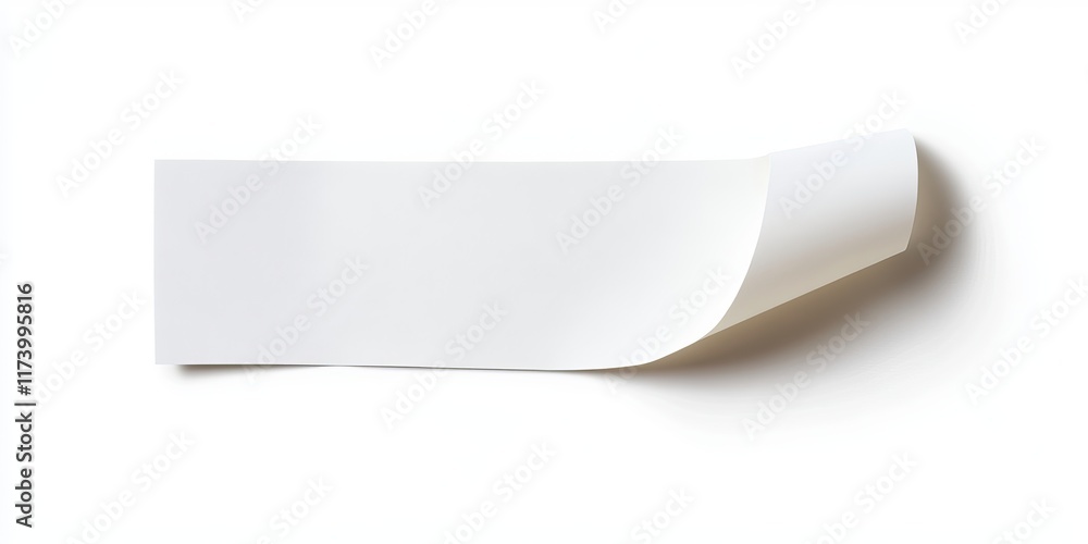A blank paper sticker label texture isolated on a white background A blank paper sticker label texture isolated on a white background
