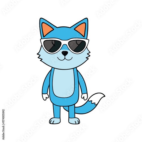 Funny cat vector art illustration photo