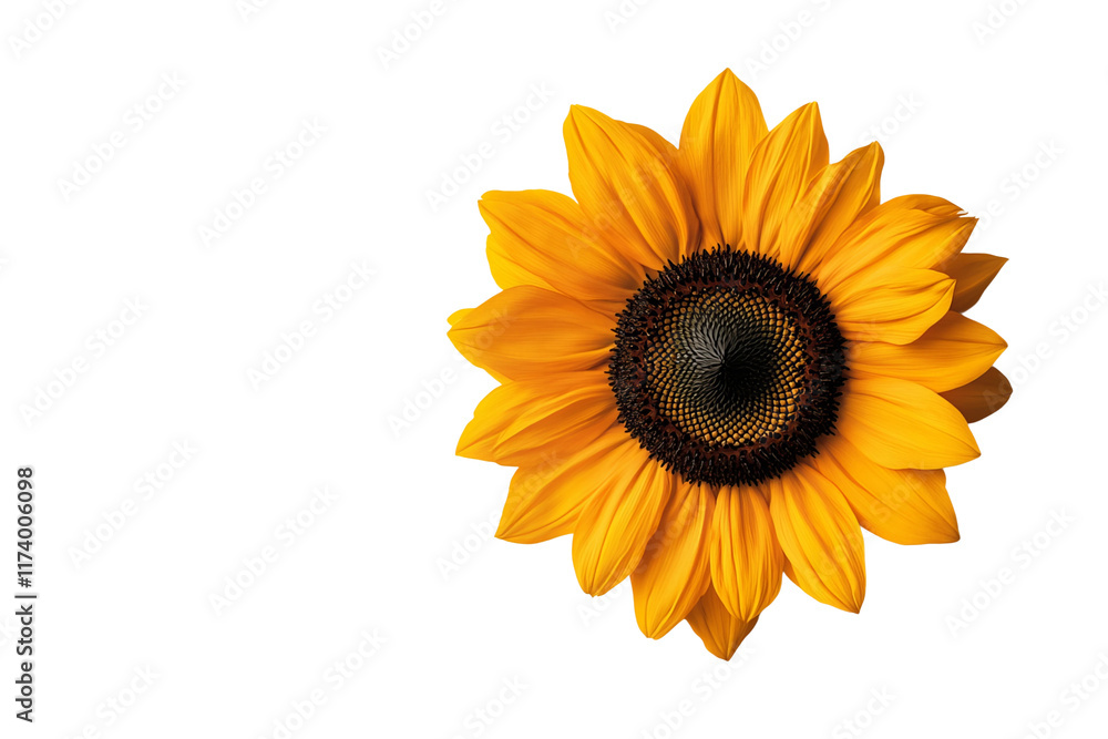 Fototapeta premium Sunflower petals isolated on white background