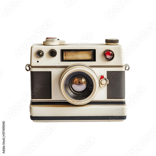 vintage polaroid camera on a white background