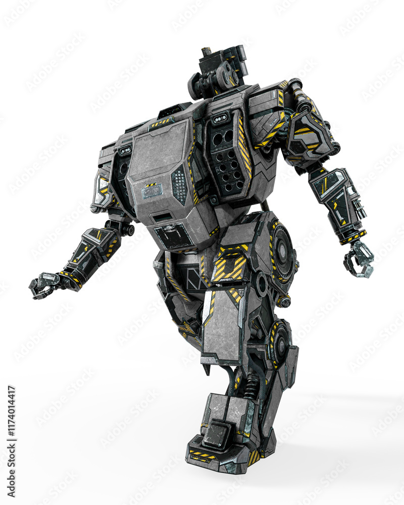 the war machine is running up for action on white background in side view the war machine is running up for action on white background in side view