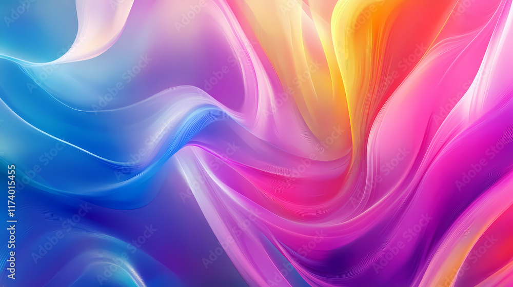 Obraz premium Abstract bright color fractal template. Candescent. Illustration