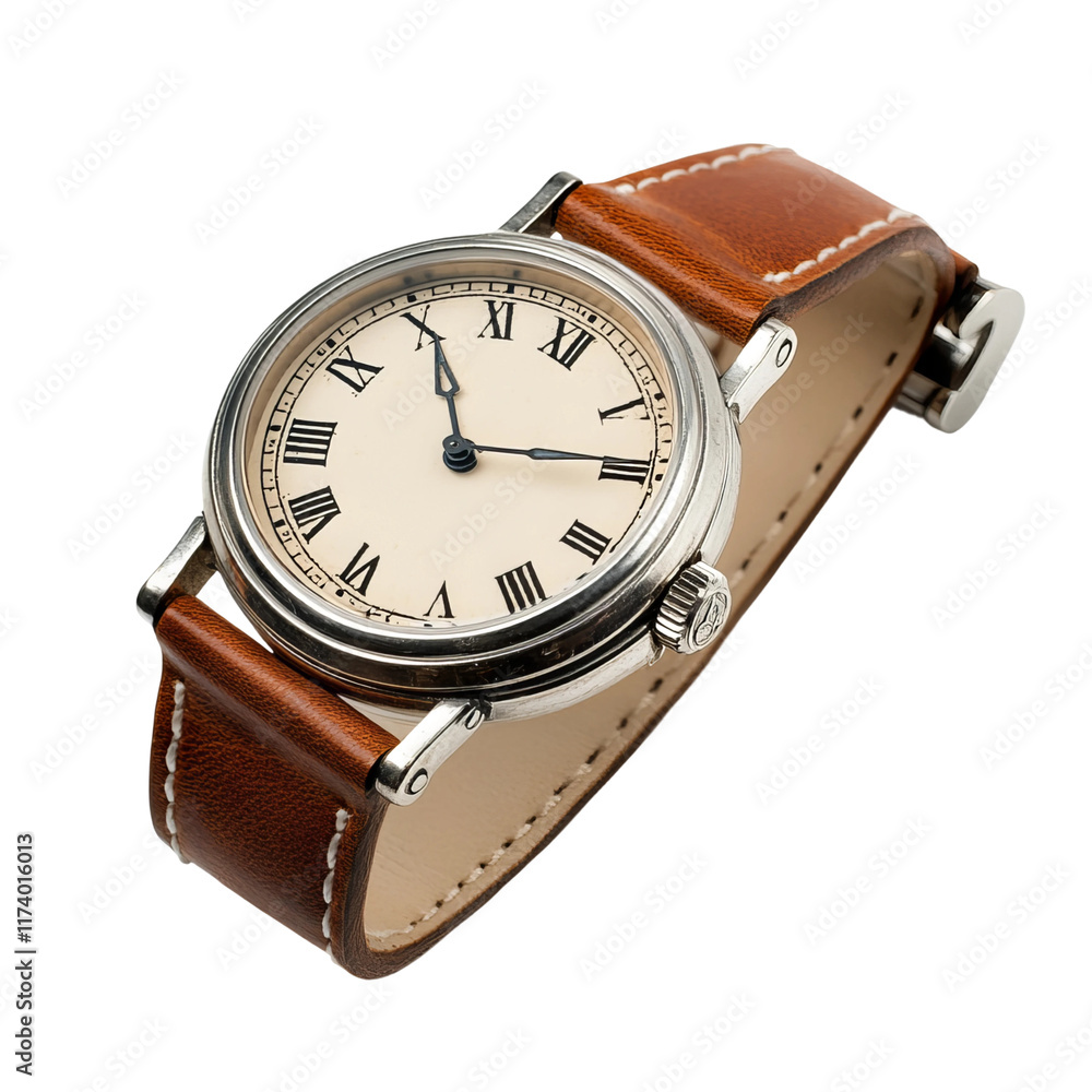 watch with roman numbers isolated on a white background watch with roman numbers isolated on a white background