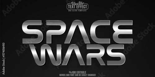 Space editable text effect, customizable planet and galaxy 3d font style