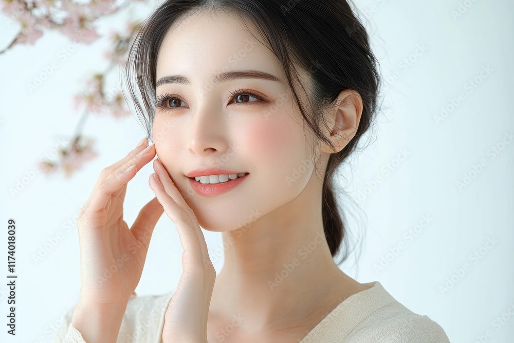 Beauty Woman Portrait Skin Smile Tranquility Japanese Style Beauty Woman Portrait Skin Smile Tranquility Japanese Style