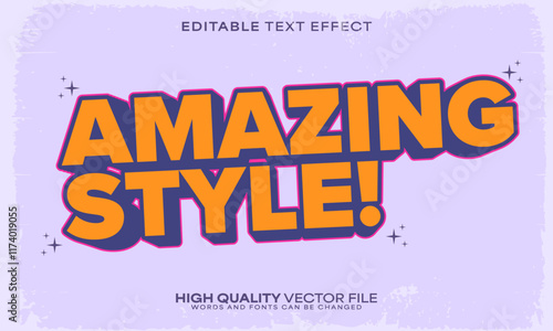 Retro vintage text effect, editable text effect and 80s 3d font style bold shadow oldschool poster design