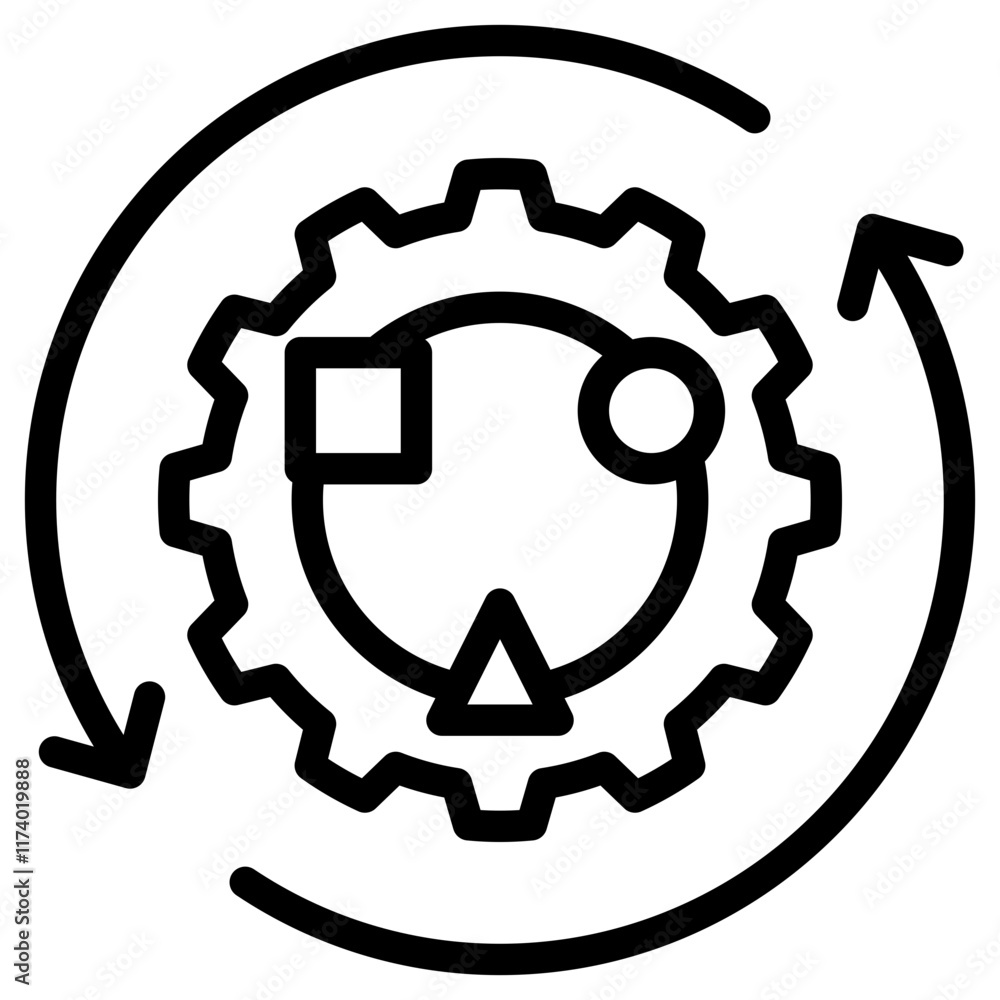 Adaptive Control Outline Icon Adaptive Control Outline Icon