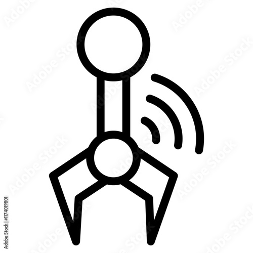 Robotic Sensor Outline Icon