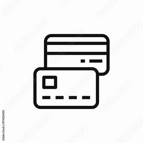 bank card icon sign vector