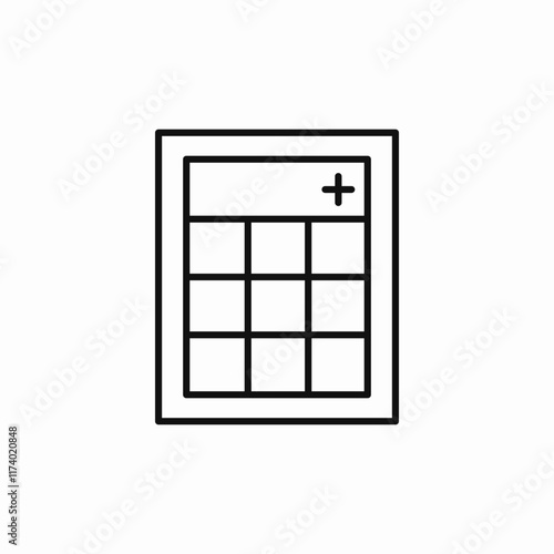 calculator count icon sign vector